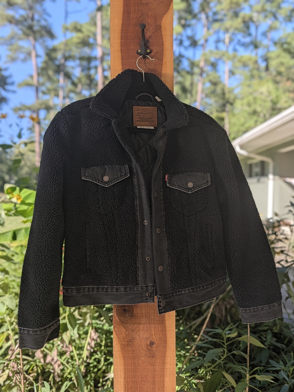 Levi's Black Sherpa-Lined Bomber Jacket - Women's